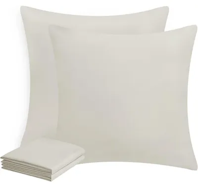 Productafbeelding van Kussensloop, 80x80 cm, set van 2, beige, microvezel, met rits, gecertificeerd, kreukvrij