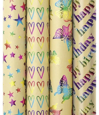 Image de ZOEWIE Geschenkpapier Röllchen Premium Rainbow 25 Stück Verkaufseinheit 92089 4058653100987