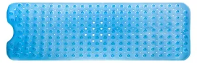 Produktbild von Ruhhy 23646 Rutschfeste Badematte für die Badewanne, 100 x 40 cm, blau