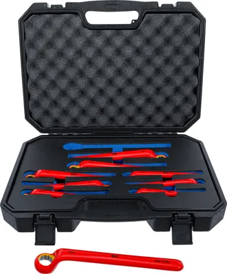 Immagine prodotto di Set di chiavi ad anello VDE | offset profondo | SW 10 - 24 mm | 9 pz.