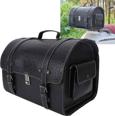 Productafbeelding van Motorfiets achtertas, 29,5 liter, grote capaciteit, snelsluiting, waterdicht, multifunctionele bagageopslag achter, met codeslot