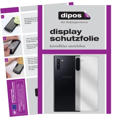 An instructional graphic showing how to apply a screen protector to a smartphone, with a product shot of a smartphone and a screen protector.