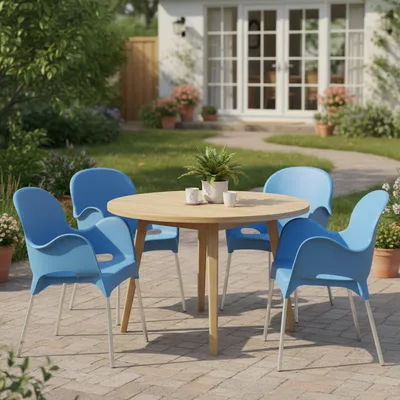 Produktbild von Raimund - Outdoor-Stuhl, Blau, 4 Stühle Italy