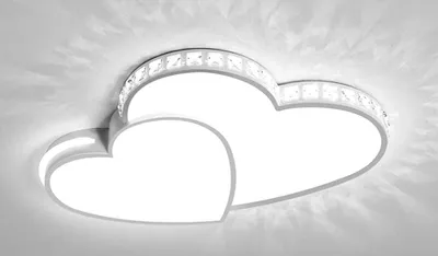 Obrázek produktu pro Moderní LED stropní svítidlo, křišťálové stropní svítidlo, designové stropní svítidlo ve tvaru srdce 24W lustr