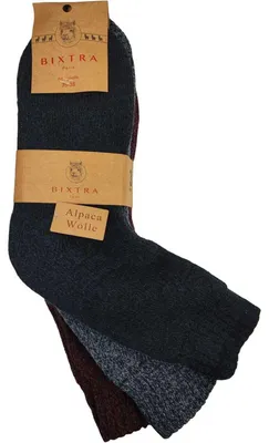 Produktbild von 3 Paar Damen Alpaka Socken Wollsocken Wintersocken, Mix8 35-38