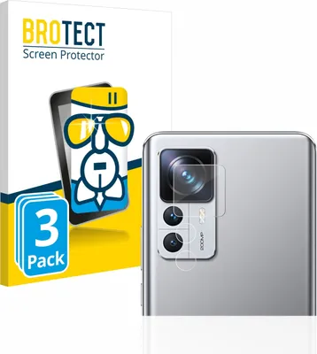 Produktbild von 3x BROTECT Schutzglas für Xiaomi 12T Pro (NUR Kameraschutz) Schutzfolie Panzer Folie Glas Display Schutz klar