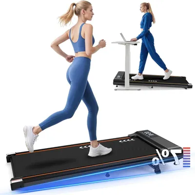 Image de Tapis de course électrique - Tapis de marche - Bande de fitness - Entraîneur - Tapis de marche compact - Inclinaison de 7 %