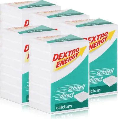 Produktbild von Dextro Energy Traubenzucker Calcium 46g (5er Pack)