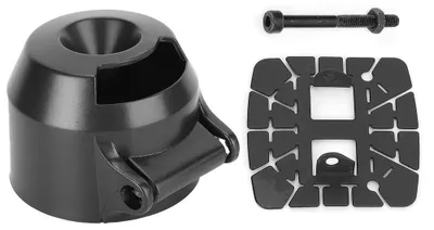 Image de Support de montage pour appareil de mesure, en plastique ABS noir, pour tableau de bord de voiture