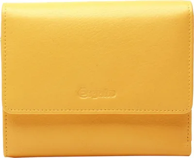 Image de Esquire Cuir porte-monnaie Viktoria Flap Wallet Yellow jaune