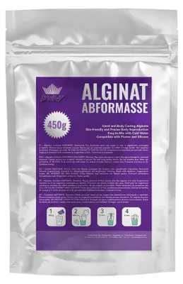 Alginat-Abdruckset, 450 g, chromatisch, für Hand- und Körperabdrücke