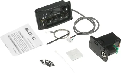 Obrázok produktu pre JOYO EQ-MP3 3-pásmový ekvalizér pre akustickú gitaru Preamp EQ ekvalizér Piezo snímač LCD ladička Zosilňovač