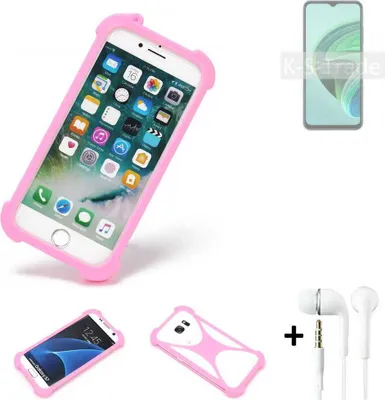 Produktbild von K-S-Trade Bumper + Kopfhörer kompatibel mit Xiaomi Redmi 10 5G Handy Hülle Schutzhülle Silikon Schutz Hülle Cover Case Silikoncase Silikonbumper