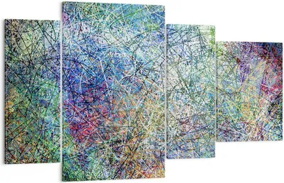 Produktbild von Bild auf Leinwand - Leinwandbild - Abstraktion modern - 120x70cm - Wand Bild - Wanddeko - Leinwanddruck - Bilder - Kunstdruck - Wanddekoration - Leinwand bilder - Wandkunst - DL120x70-3668
