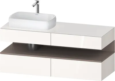 Produktbild von DURAVIT QA4765043220010 QTG KWTU WH Ek. 1400x550x600 Wß Hgl.