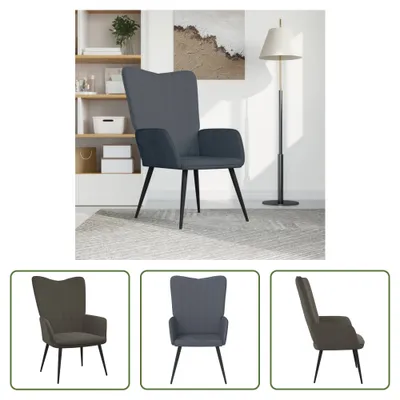 Produktbild von The Living Store Relaxsessel Dunkelgrau Samt