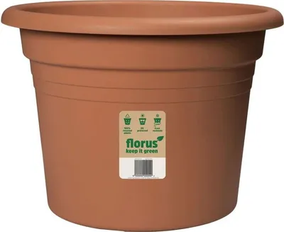 Produktbild von Runder Terrakotta Blumentopf Terra 20 cm Durchmesser Mediterran Cilindro für Innen & Außen