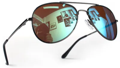 Produktbild von Pilotenbrille Schwarz Blau