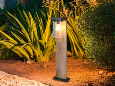 Produktbild von LED Sockelleuchte Gehweglampen Laterne draußen Gartenbeleuchtung mit Strom