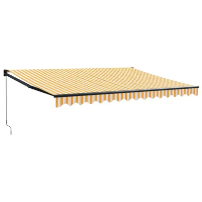 Immagine prodotto di vidaXL Tenda retrattile gialla e bianca 4x3 m in tessuto e alluminio