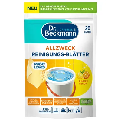 Produktbild von Dr.Beckmann Allzweck Reinigungs-Blätter Magic Leaves Summer Lemon 44g