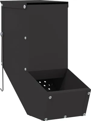 Zdjęcie produktu dla vidaXL Karmnik dla królików czarny 12,5 x 26 x 28,5 cm