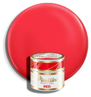 Zdjęcie produktu dla Żel do zdobień Picassini Paint Gel Red Boska Nails 5 ml