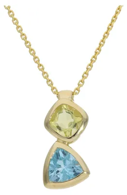 Produktbild von JuwelmaLux Anhänger 333/000 (8 Karat) Gold mit Blautopas und Lemonquartz JL39-02-0333