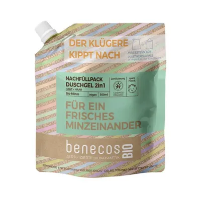 Image de Menthe - Gel douche 2en1 peau+cheveux Recharge 500ml
