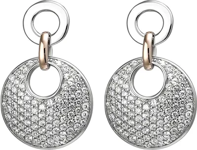 Produktbild von JOBO Ohrhänger 925 Sterling Silber bicolor vergoldet 178 Zirkonia Ohrringe