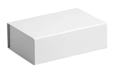 Produktbild von Luxus Klappbox Geschenkbox, Magnetbox matt plastifiziert WEISS Format 31x22x9cm 10 St.