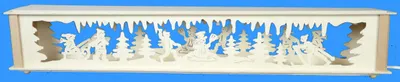 Produktbild von Schwibbogenerhöhung mit Winterkindern und Beleuchtung BxHxT 72x10x10cm NEU