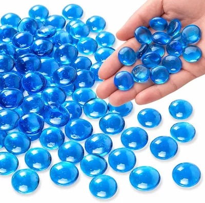 Imagen del producto de Piedras de vidrio de colores, azules, 500 unidades, ideales para decorar la cocina