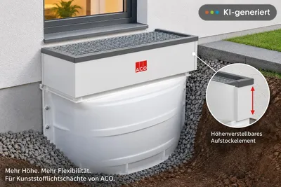 Produktbild von ACO Aufstockelement 100x40x27,5 Seitenschenkel kürz-und ausklinkbar
