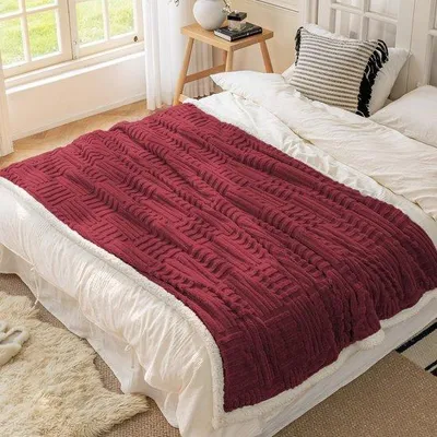 Produktbild von Famanu Sherpa Fleece Plaid 130 x 150 cm - Warme und komfortable Decke