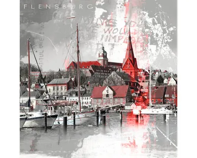 Produktbild von Glasbild Flensburg Hafen III GLA1528 50x50 cm