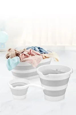 Obrázok produktu pre Mijolnir, Cmsrs1 - Gray, koše na bielizeň, sivé, plastové, 53,9 x 38,7 x 23,5 cm