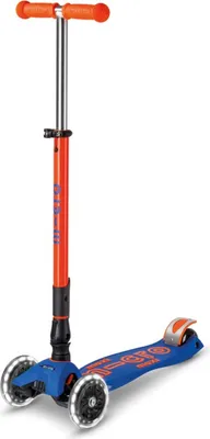 Produktbild von Micro Kinder Scooter Maxi Deluxe LED Faltbar , Neon Knallorange