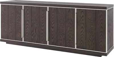 Immagine prodotto di Casa Padrino credenza a 4 ante marrone/argento 200 x 49,5 x h. 78 cm - mobile da soggiorno - mobile da ufficio - cassettiera - qualità lusso