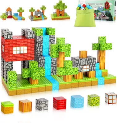 Produktbild von Magnetische Bausteine, Konstruktionsspielzeug, Tierfiguren, Bauset für Kinder, für kreatives Spielen