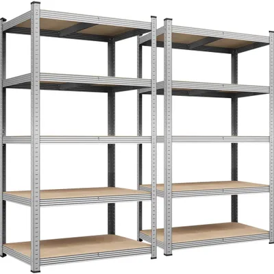 Produktbild von Yaheetech 2er Set Lagerregal 180 x 90 x 30 cm Schwerlastregal 10 Böden Kellerregal 875 kg Steckregal Metallregal Regalsystem