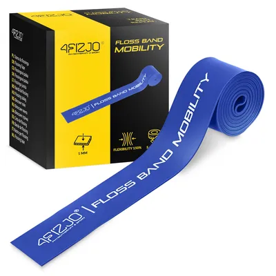 Produktbild von 4FIZJO Floss Band 1 mm, Kompressionsband, Latex, 207 cm, Rehabilitation, blau