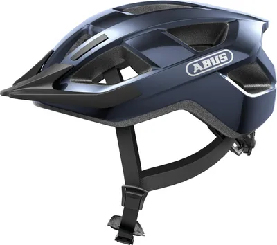 Produktbild von ABUS Aduro 3.0 City-Fahrradhelm, Unisex, Blau, Größe M, mit LED Rücklicht, optimierter Belüftung und griffigem Verstellrad, für Alltag und Sport, hohe Sicherheit dank In-Mold-Bauweise.