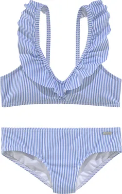 Produktbild von Buffalo Bustier-Bikini hellblau-weiß Größe 122/128