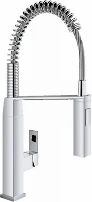Immagine prodotto di GROHE Eurocube Mitigeur monocommandé pour évier, saillie 234mm, orientable, avec douchette professionnelle, 31395000, 31395000