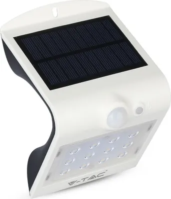 Image de Applique solaire V-TAC - IP65 Waterproof - Blanc - 1.5W - 220 Lumens - 4000K