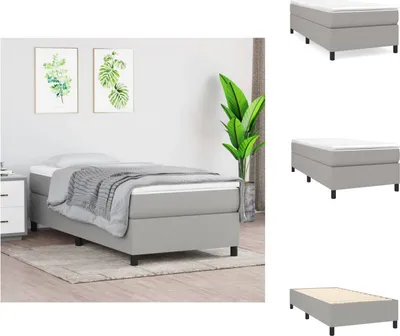 Produktbild von vidaXL Boxspringbett Hellgrau 80x200 cm Stoff -  Betten & Bettgestelle