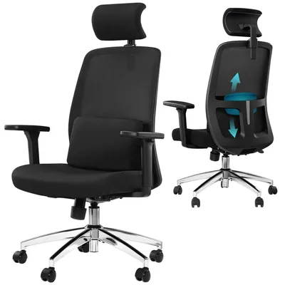 Produktbild von Ergonomischer Bürostuhl – Computerstuhl – Gaming-Stuhl – Netzstuhl – Verstellbare Lendenwirbelstütze