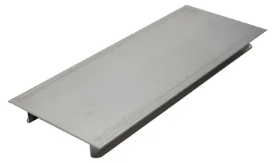 Produktbild von Tortenplatte Rechteckig Edelstahl für Torten und Kuchen, Rehrückenplatte 39,5x16x3cm-Tortenplatte Rechteckig Edelstahl
