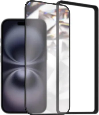 Image de AlzaGuard 3D DiamondShield verre pour iPhone 16 avec cadre de montage